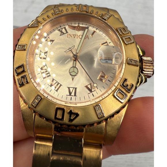 Invicta Pro‎ Diver Gold Tone Women\'s Watch with Diamonds Stainless Steel main image 6